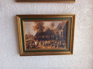 Cuadro antiguo -  lamina de óleo sobre lienzo