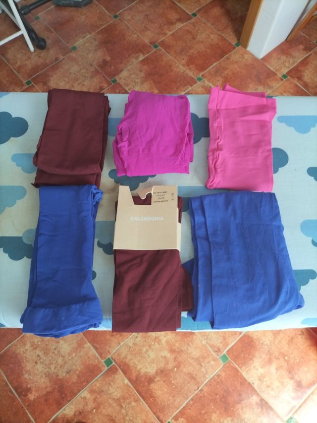 6 Medias Calzedonia - Azul y Rosa