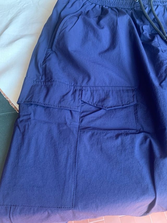 Pantaloni cargo blu uomo