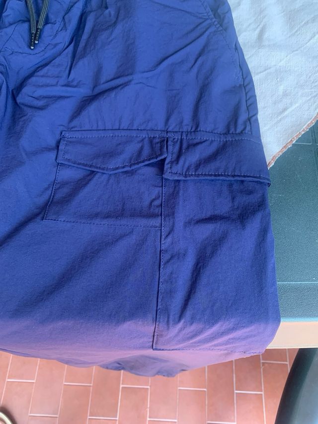 Pantaloni cargo blu uomo