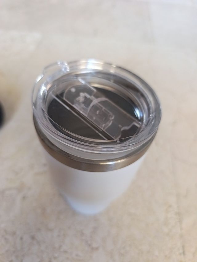 Taza Térmica Blanca - Acero Inoxidable