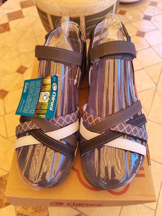 Sandalias Chiruca mujer negro /gris 41
