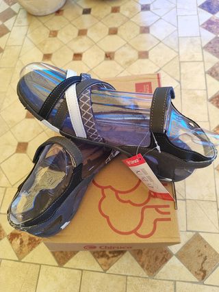 Sandalias Chiruca mujer negro /gris 41