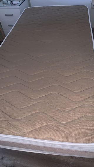2Colchón + 2 somier 90cm con colcha