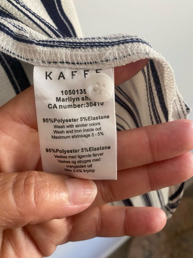 vestido playa/  Camisa  larga Kaffe rayas XS