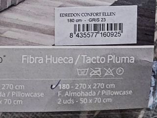 Edredón Gris 270x270cm - Ellen