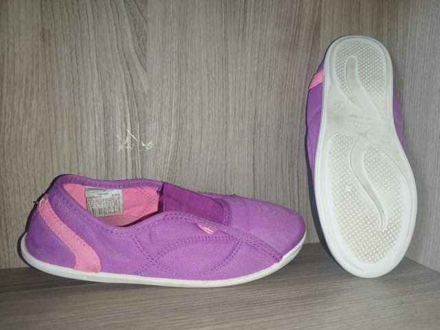 Scarpe Domyos, numero 35, Lilla e Rosa.
