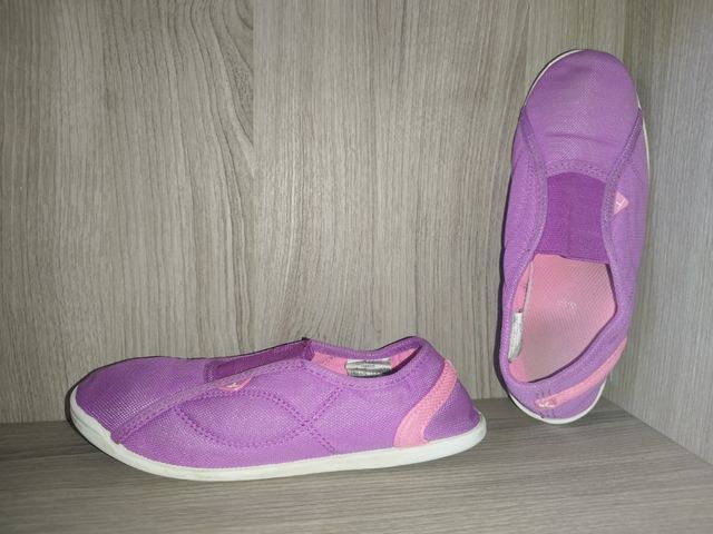 Scarpe Domyos, numero 35, Lilla e Rosa.