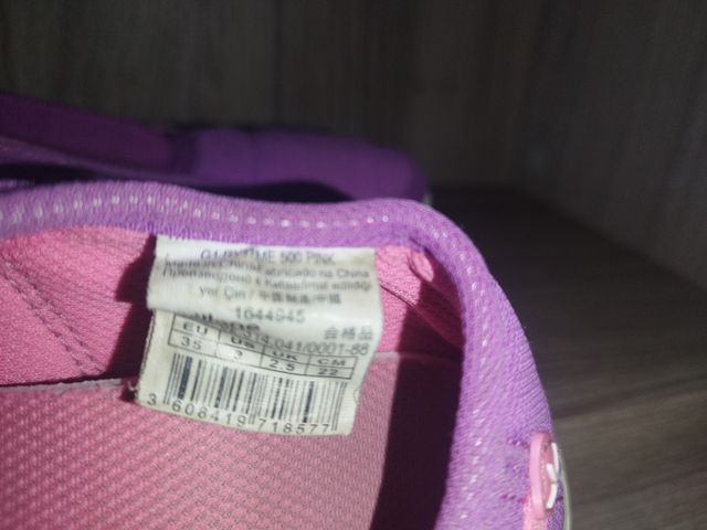 Scarpe Domyos, numero 35, Lilla e Rosa.