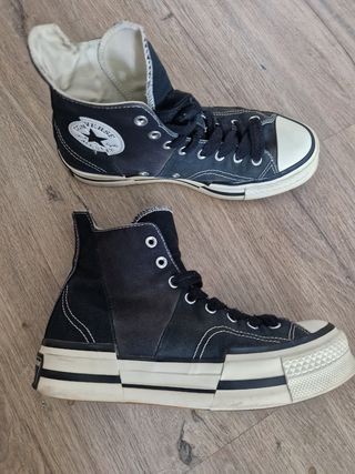Converse negras plataforma