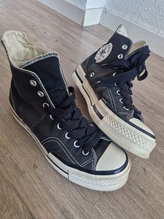 Converse negras plataforma