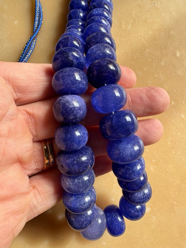 Collana Indiana in zaffiro massivo a rondelle