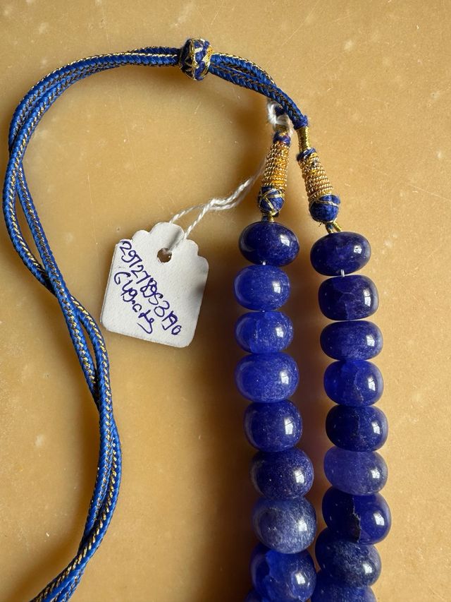 Collana Indiana in zaffiro massivo a rondelle