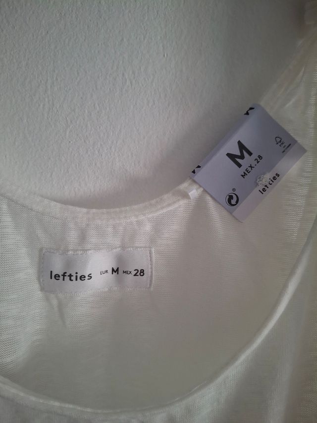 Top blanco Lefties M - Tirantes nudo