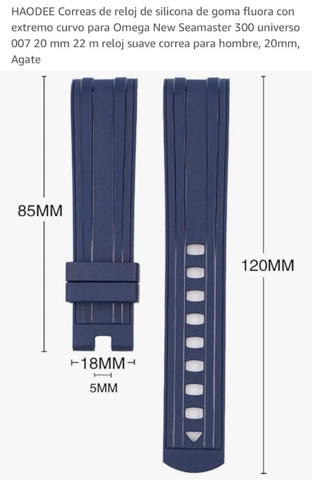 HAODE Correa reloj silicona 20/22mm