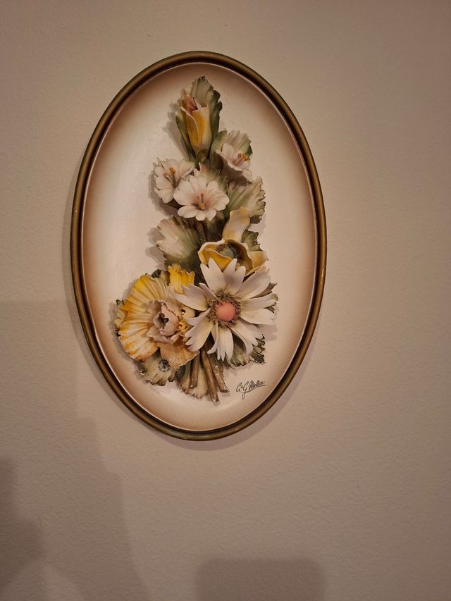 Cuadro porcelana flores