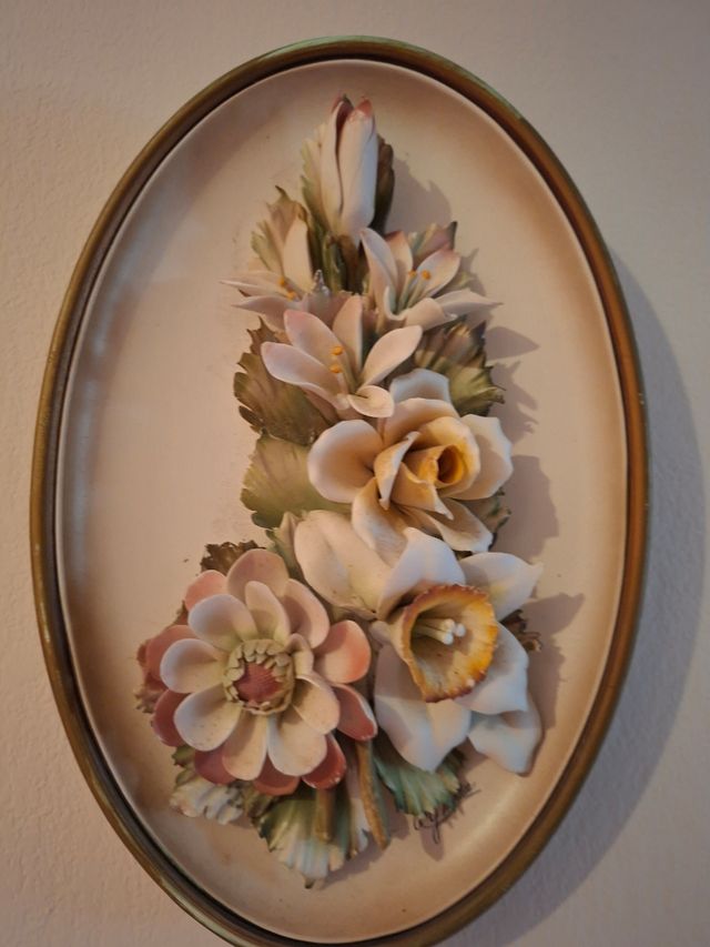 Cuadro porcelana flores