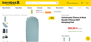 Esterilla Thermarest Neoair Xtherm Vapor