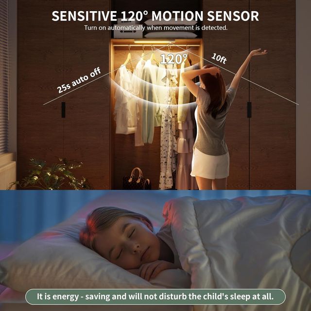 Luces LED Armario 2 Unidades - Sensor Movimiento