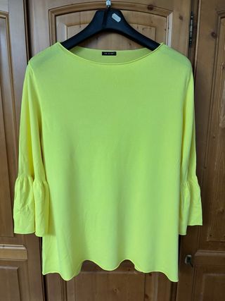 Top giallo manica 3/4 Me & Me