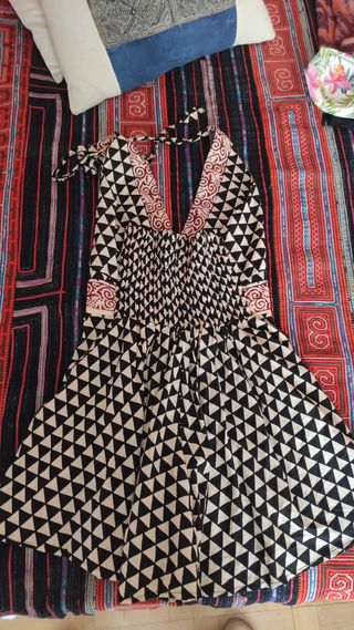 Peto hippie estampado geométrico