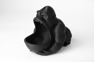 Statua Gorilla Portaoggetti 3D – Organizer Nero o
