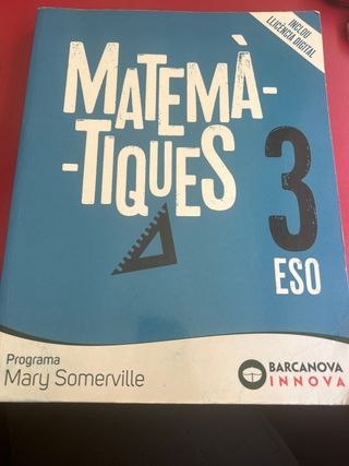 Libro Matemàtiques 3º ESO. MARY SOMERVILLE