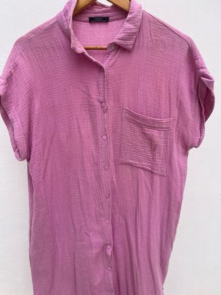 Vestido camisero Parfois rosa