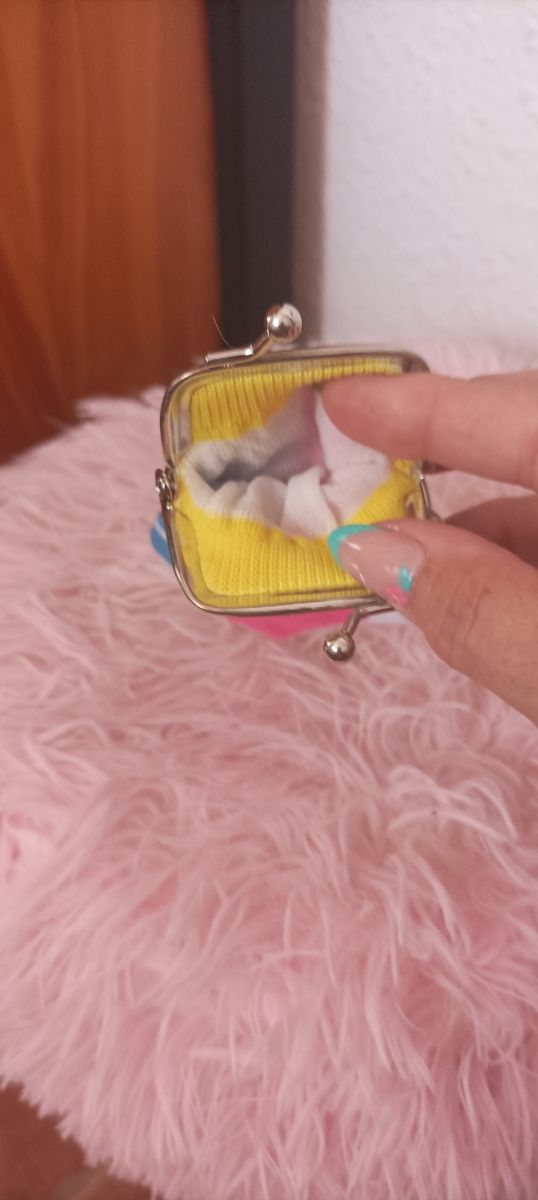 Portafogli calzino mini blu e rosa