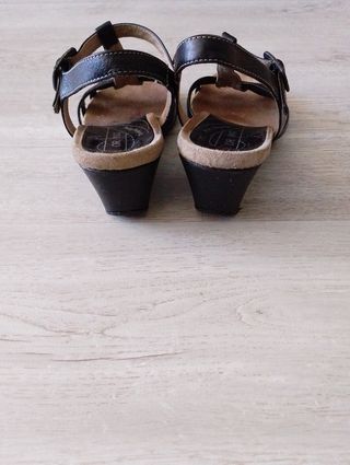 Sandalias Dorking piel, negro, 37, sin defectos 