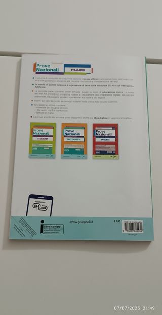 Libro scolastico prove nazionali italiano invalsi