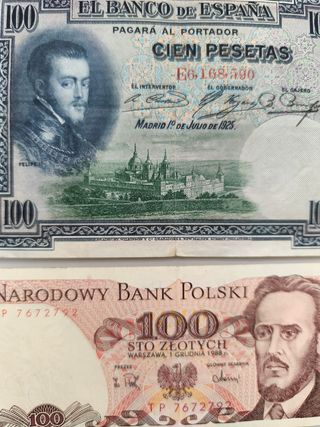 Monedas y Billetes antiguos, España,Alemania,etc.
