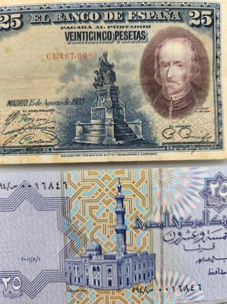 Monedas y Billetes antiguos, España,Alemania,etc.