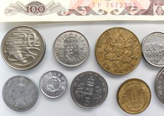 Monedas y Billetes antiguos, España,Alemania,etc.