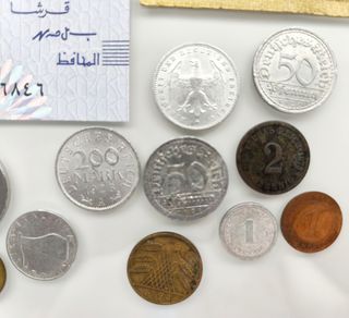 Monedas y Billetes antiguos, España,Alemania,etc.