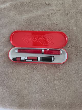 Estuche Coca-Cola vintage con bolígrafos