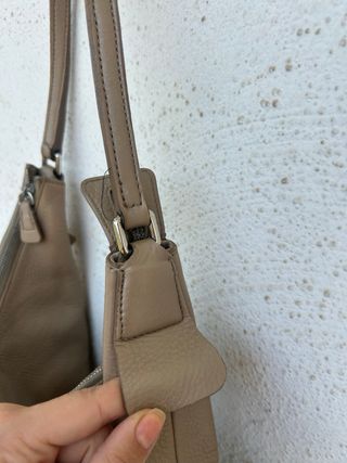 Borsa a spalla hobo - Pelle beige