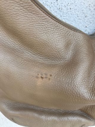 Borsa a spalla hobo - Pelle beige