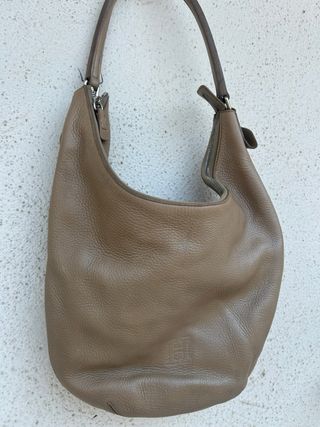 Borsa a spalla hobo - Pelle beige
