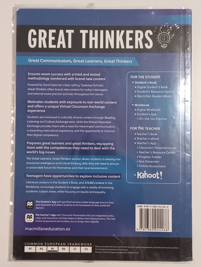 GREAT THINKERS B1 Student's and Digital Student's