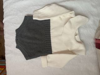 Body bebé punto 9-12m gris blanco