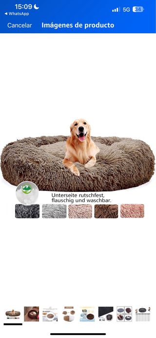 LIQUIDACION N38 Cama redonda para perro de 1,10 