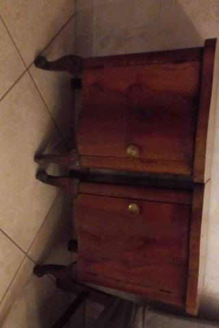 Coppia comodini legno anni '50