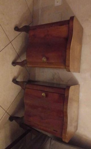 Coppia comodini legno anni '50