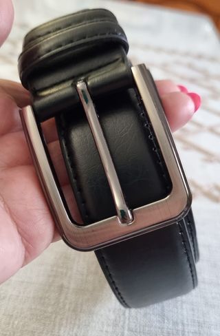 Cinturón cuero negro hombre talla 120 