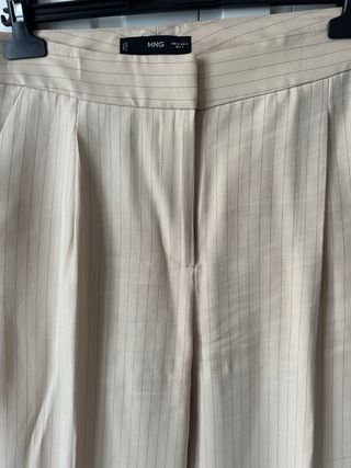 Traje Mango beige rayas diplomáticas talla S