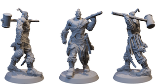 Miniature Orchi Martello Resina D&D