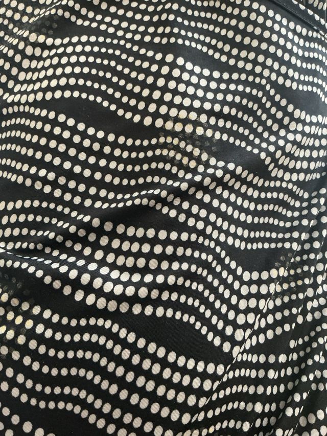 Vestido de verão lunares, drapeado, sem costas