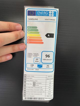 TV Samsung 43" negra