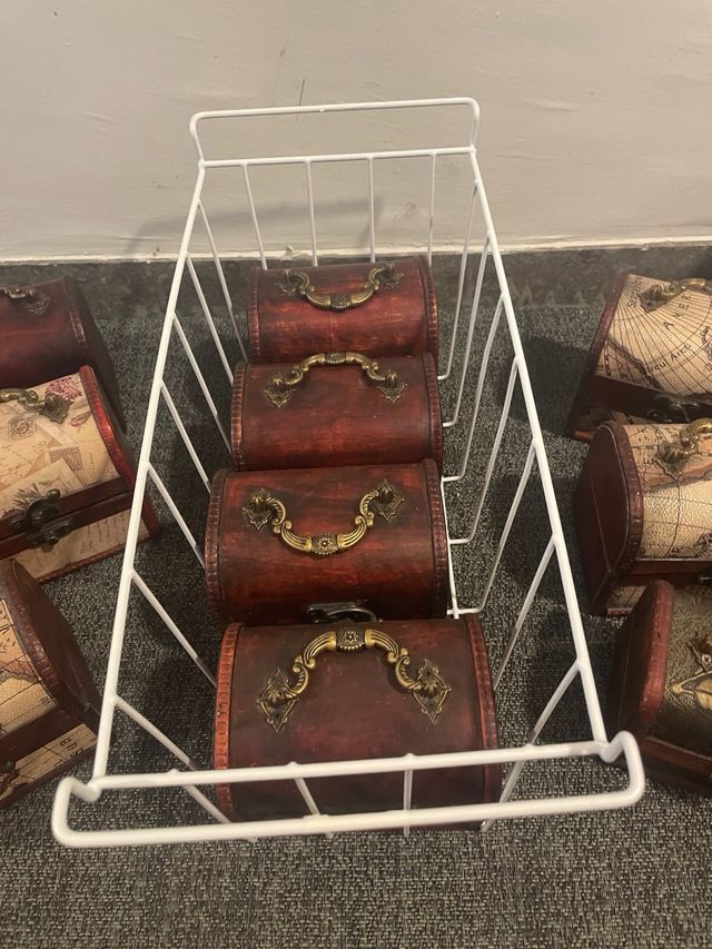 Mini cofres madera vintage.